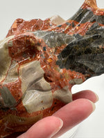 Unique Pudding Stone Dragon Head Carving
