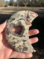 Money Agate Carved Moon #3