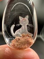 Beautiful Cat Garden Quartz Inner Scene Carving #3