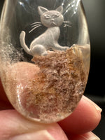 Beautiful Cat Garden Quartz Inner Scene Carving #2