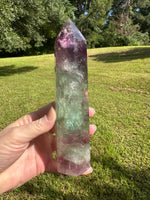Large Fat Watermelon Fluorite Tower #3
