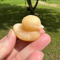 Carved Yellow Stone Duck #1