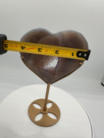 Large Amethyst Agate Heart with Stand #5
