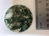 Moss Agate Polished Round Slice #25