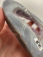 Large Amethyst Agate Heart with Stand #2
