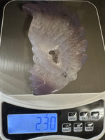 Druzy Dendrite Agate Geode Indigenous-Inspired Profile Headdress Carving #9