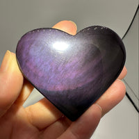 Rainbow Sheen Obsidian Heart #8