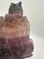 Carved Fluorite Owls