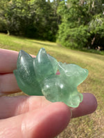 Baja Blast Fluorite Nine-Tailed Fox Carving