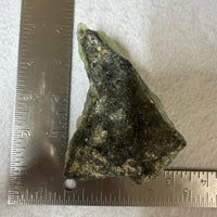 Prehnite mixed with Green Tourmaline Raw Specimen #9