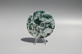 Moss Agate Polished Round Slice #25
