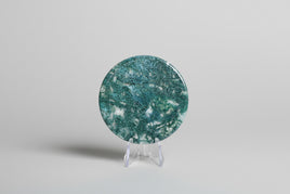 Moss Agate Polished Round Slice #3