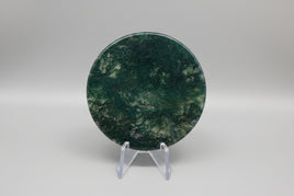 Moss Agate Polished Round Slice #37