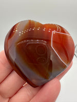 Carnelian Heart Palm Stone #13