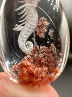 Beautiful Seahorse Garden Quartz Inner Scene Carving #11