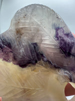Rainbow Fluorite Decorative Carved Heart with Stand #8