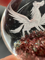 Beautiful Pegasus Garden Quartz Inner Scene Carving #2