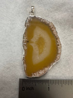 Yellow Agate Pendant (Dyed)