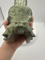 Large Green Jade Dragon Head Carving