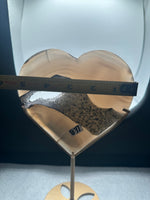 Large Amethyst Agate Heart with Stand #1