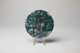Moss Agate Polished Round Slice #38