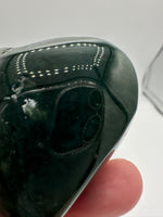 Moss Agate Carved Heart #2