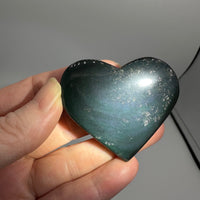 Rainbow Sheen Obsidian Heart #16