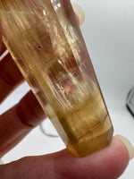 Carved Fluorite Scepter with Rainbows #2