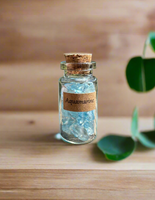 Aquamarine Chips In Bottle