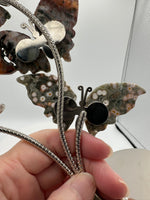 8th Vein Ocean Jasper Butterfly Stand with Small Sphere Holder #1