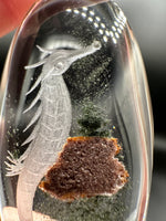 Beautiful Seahorse Garden Quartz Inner Scene Carving #2