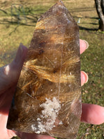 Gold Rutilated Quartz Point #8