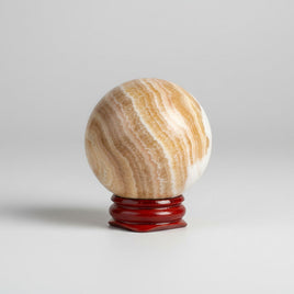 Yellow Calcite Stripe Sphere #1