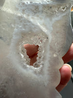 Druzy Agate Geode Indigenous-Inspired Profile Headdress Carving #6