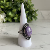 Natural Charoite Ring #28