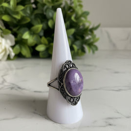 Natural Charoite Ring #28