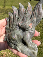 Labradorite Nine-Tailed Fox – Purple, Pink & Orange Flash