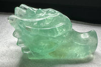 Natural Green Fluorite Dragon Head Carving #8 – 451g