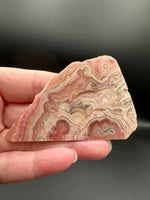 Rhodochrosite Slab #2 – Pink & Cream Banded Polished Collector Specimen