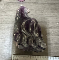 Fluorite Dragon Head Carving #17