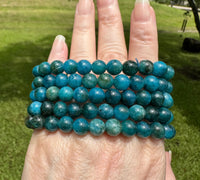 Blue Apatite 8mm Beads for Bracelets