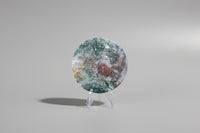 Moss Agate Polished Round Slice #2