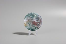 Moss Agate Polished Round Slice #2