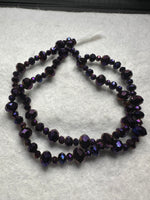 Velvet Amethyst Graduated Faceted Glass Bead Strands for Jewelry Making