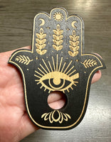 Palm Crystal Ball Wooden Display Stand