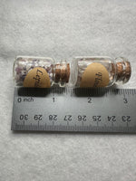 Lepidolite & Fluorite Crystal Chip Bottles – Set of 2 Mini Gemstone Bottles