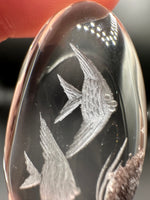 Beautiful Garden Quartz with Fish Inner Scene Carving #2