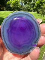Dyed Purple Agate Slice #25