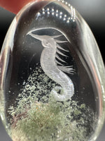 Beautiful Seahorse Garden Quartz Inner Scene Carving #5