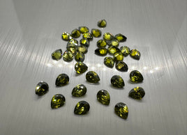 Green Zircon 5x4mm Pear Shape